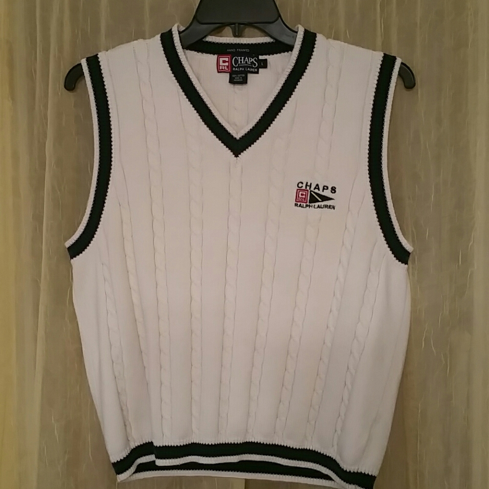 Chaps RL preppie vest, L